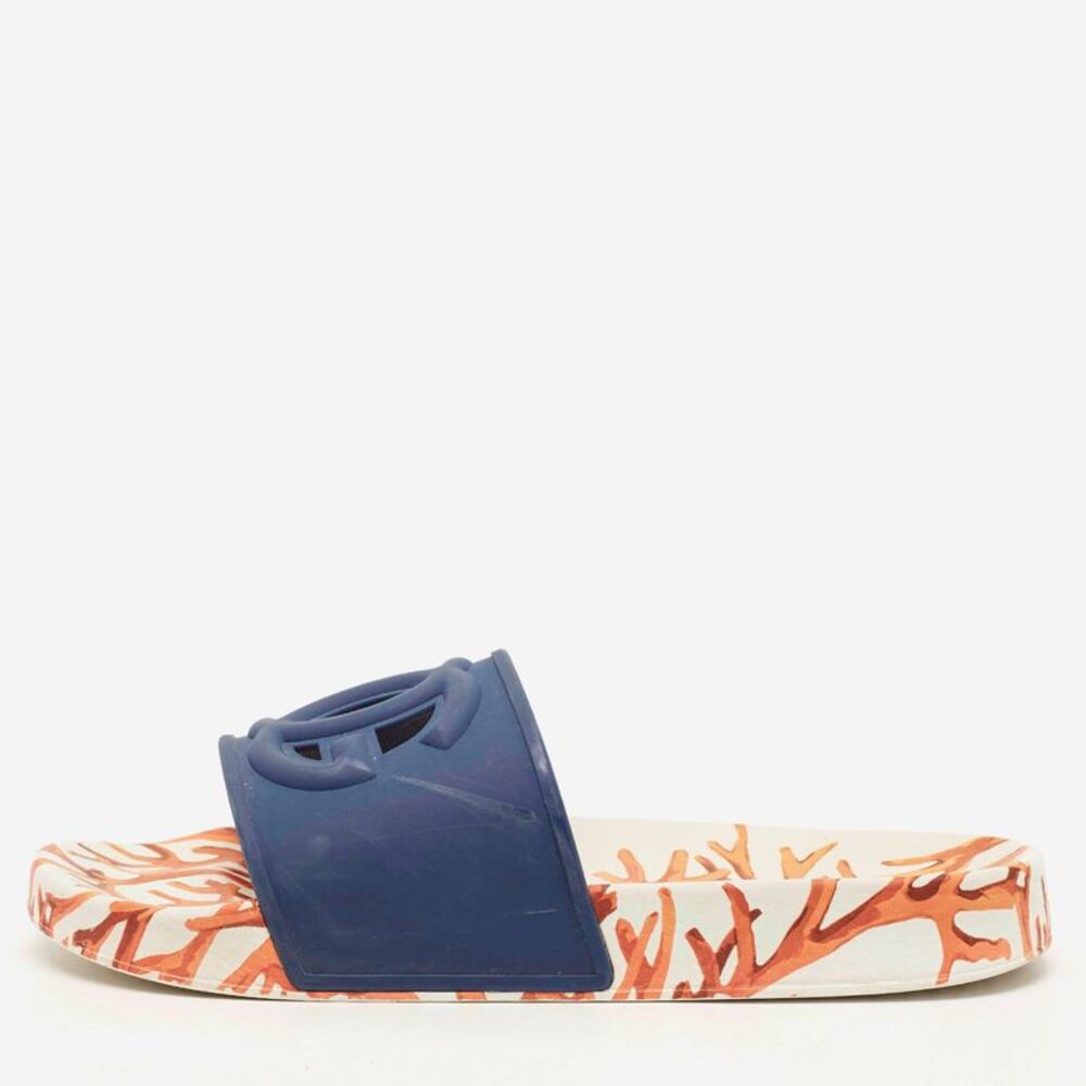 Dolce & Gabbana Dg Logo Size 39 Tricolor Rubber Pool Slide